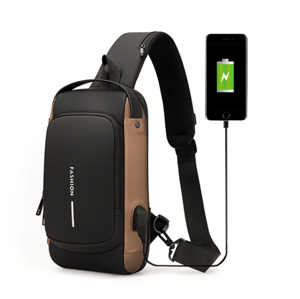 USB Charging Sport Sling Anti-Theft Shoulder Bag