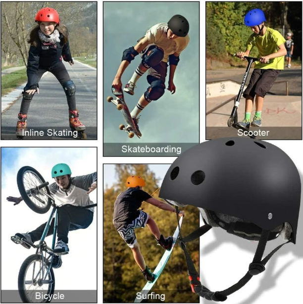 Multi-Sport Adjustable Skateboard & Bike Helmet
