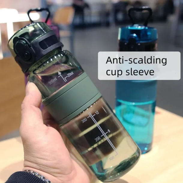 Portable Sport Water Bottle Large Capacity Plastic Mug for Travel Outdoor & Sports