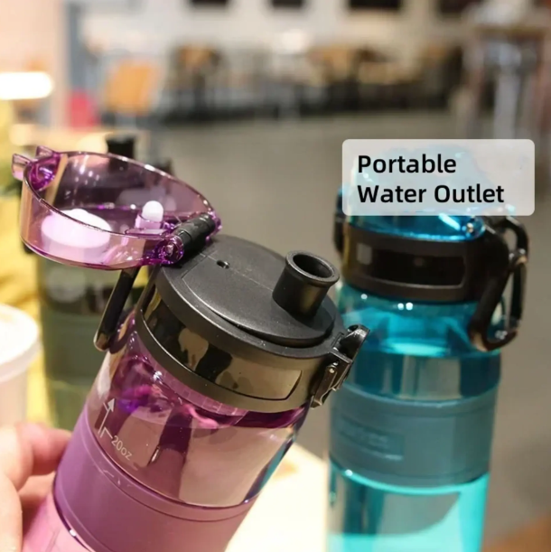 Portable Sport Water Bottle Large Capacity Plastic Mug for Travel Outdoor & Sports