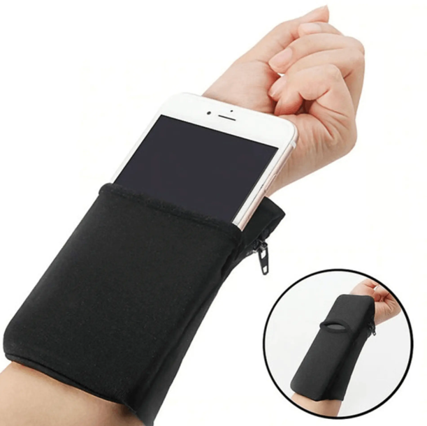 Wristband Badminton Tennis Sweatband, Portable Sport Armband Pouch