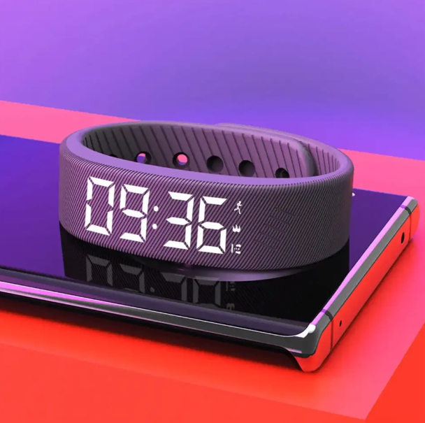 Waterproof Smart Fitness Band with LED Display Pedometer and Vibration Alarm