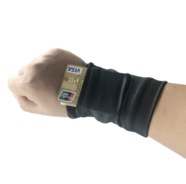 Wristband Badminton Tennis Sweatband, Portable Sport Armband Pouch